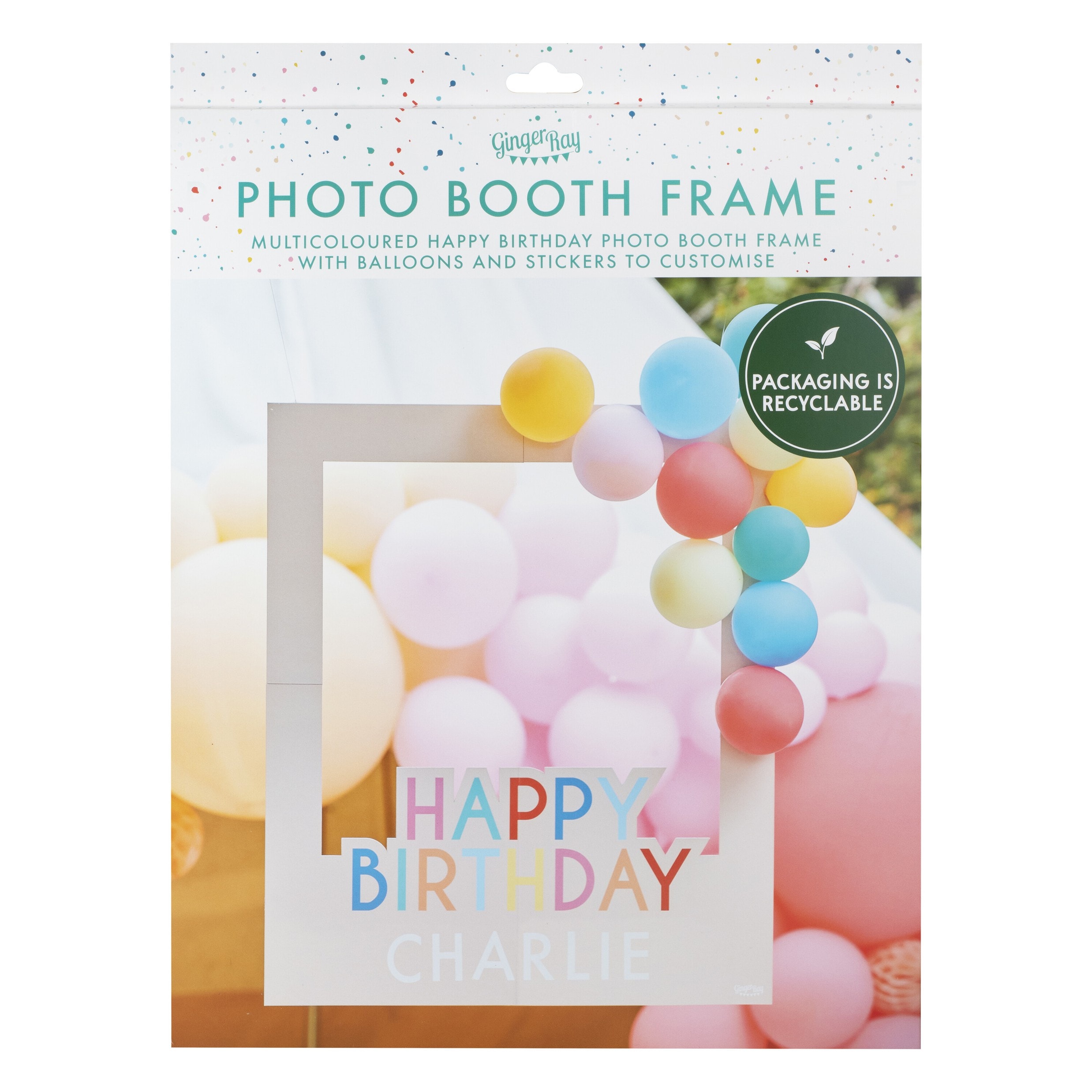 DIY Happy Birthday Fotoram med ballonger