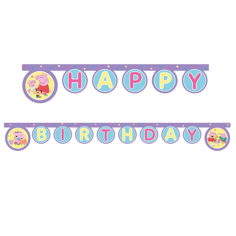 Greta Gris Girlang Happy Birthday