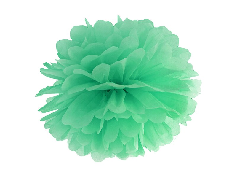 Pom pom boll i mintgrön färg 35 cm